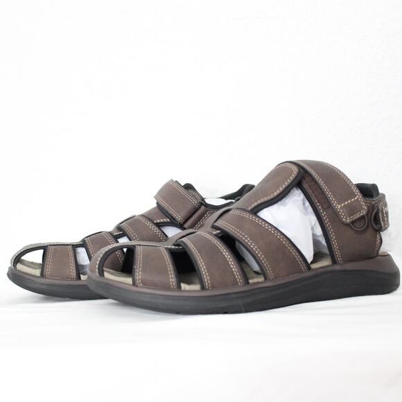 Dockers Men's Byrd Dark Brown Sandals Size 10 NWOT Fisherman - Picture 3 of 5